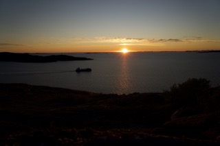 Sunset timelapse Kvalvika Noorwegen